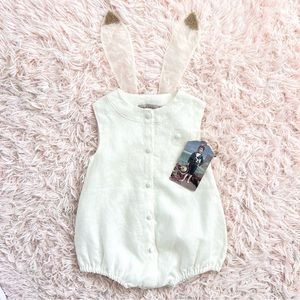 Linen bunny romper by Carbon Soldier